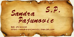 Sandra Pajunović vizit kartica